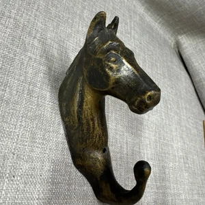 Pferdekopf Messing Kleiderhaken 6 Zoll - Bild 1 von 5