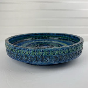 Aldo Londi for Bitossi Raymor Rimini Italy Blue Bowl Mid Century Modern Pottery - Picture 1 of 12