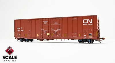 SCALETRAINS HO Trinity 60' 7500 Boxcar CN / Conspicuity Stripes / DWC - Image 1 of 4