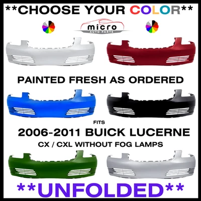 NEW FRONT BUMPER FOR 2006-2011 BUICK LUCERNE PAINTED CHOOSE YOUR COLOR GM1000822 - Image 1 of 4
