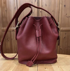 Neu Vintage Coach Lula's Legacy Bucket Bag mit Kordelzug 9952 rot - Bild 1 von 14
