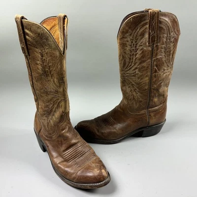 Lucchese 1883 Boots Mens Size 8 D Brown Leather Western Cowboy Round Toe N1547R - Image 1 of 4