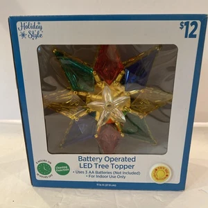 Vintage-Holiday Style Batterie LED Christbaumspitze 11′′ Farben OVP - Bild 1 von 7