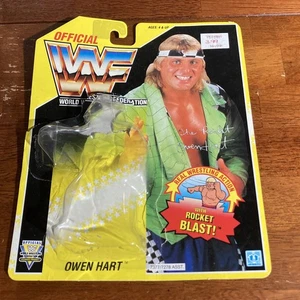 WWF HASBRO Owen Hart Action Figure Card & Blister Opened NO FIGURE - Foto 1 di 8
