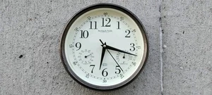 STERLING & NOBLE Round 8.5" No. 9 Arabic Analog Wall Clock, Antique Bronze, New - Picture 1 of 8