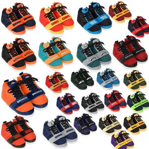 Officially Licensed NFL Puffy High-Top Sneaker Slippers 492218-J Cover