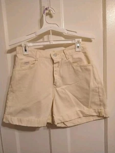 Riders by Lee Denim Shorts Size 12 Medium High Rise Pale Yellow - Picture 1 of 9