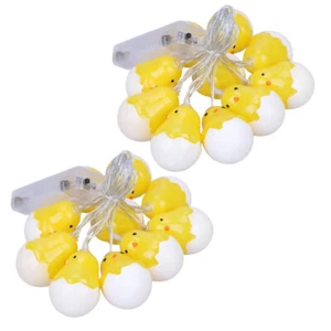 2 Pcs Hatching Chicken Skewers Office Lights Decor Holiday Atmosphere - Picture 1 of 12