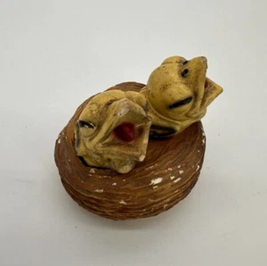 Vintage MCM Japan Baby Birds In Nest Hungry Salt And Pepper Shakers RARE - Picture 1 of 4