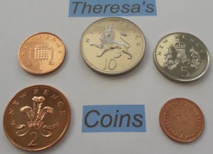 1971 PROOF PART SET 1/2p 1p 2p 5p 10p Uncirculated 5 coins - Picture 1 of 4
