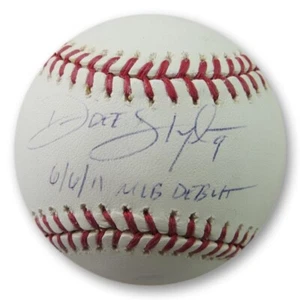 Dee Strange-Gordon Autographed Baseball Dodgers MLB Debut 6-6-11 JSA AN57263 - Picture 1 of 3