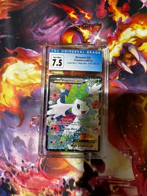 Preços baixos em Cartões de jogo de cartas colecionáveis individuais ultra  raros Shaymin Pokémon TCG Legendary Treasures