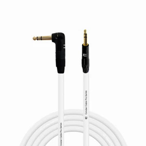 Right Angle 1/4" TRS to 3.5 Balanced Cable Custom Length, Color Stereo Connector - Picture 1 of 18