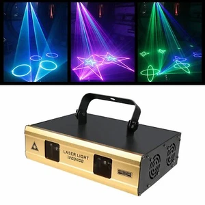 1.2W Voice Remote LED Laser Light ILDA RGB Animation Stage Lights DJ Disco Party - Picture 1 of 7