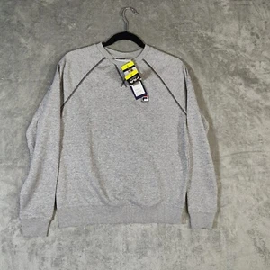 Fila Sweatshirt women's Small Gray Long Sleeve Pullover Black Stitch Accent - Picture 1 of 7