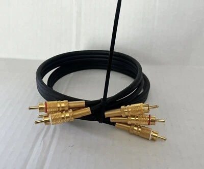 Composite 3-RCA cable, High Performance, Gold Connectors w/Strain Relief, 6ft - Image 1 of 3