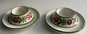 Ulmer Keramik 2 Vintage Eierbecher mit Ablage - Bild 1 von 9