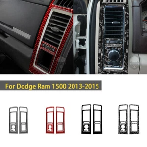 For Dodge Ram 1500 2013-2015 Accessories Carbon Fiber Car Interior Side Outlet - Picture 1 of 32