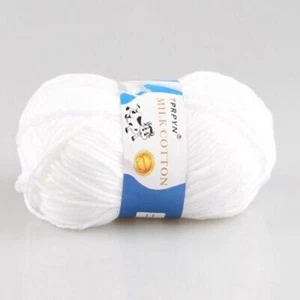 Milk Cotton Knitting Wool Yarn 50g 95m Thick Crochet Thread Yarns Knitting Line - Picture 1 of 79