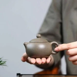 120ml Ball Shaped Infuser Holes Real Yixing Zisha Clay Tea Pot Xishi Pot Marked - Picture 1 of 11