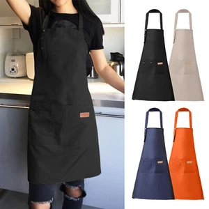 Adults Canvas Apron Work Apron with Pocket for Woodworking Cooking Work Shop - Picture 1 of 15