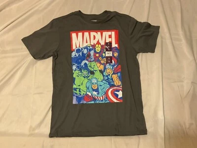 Marvel Avengers Tee Shirt Boys XXL 18 Grey Short Sleeve Hulk NEW - Image 1 of 4