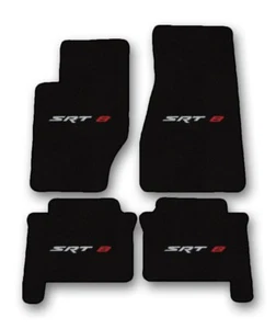 2005-2008 Jeep Grand Cherokee SRT 8 - Black Carpet 4pc Floor Mat Set with Logo - Foto 1 di 8