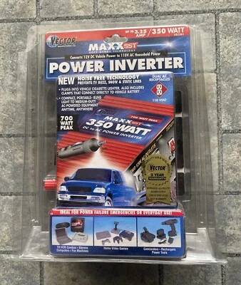 Vector 350 Watt 700 Peak Power Inverter Dual Plug DC to AC Car Boat RV Brand New - Image 1 of 4