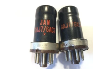 Pair 6AC7 6AJ7 JAN GE NOS BOXED VALVE TUBE 2 pc ( P19) - Picture 1 of 1