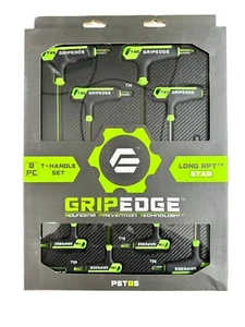 Grip Edge Tools 8pc Torx/ Star  RPT T-Handle Set w/Tray T-10 to T-45 #GTPST8S - Picture 1 of 3