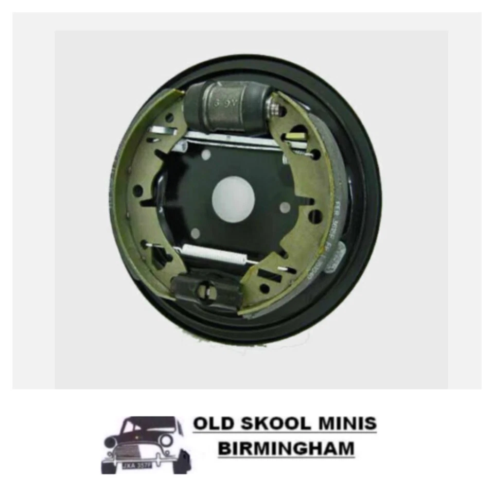 CLASSIC MINI REAR DRUM BRAKE BACK PLATE BUILT UP L/H 21A1060KIT N/S NON GENUINE - Image 1 of 1