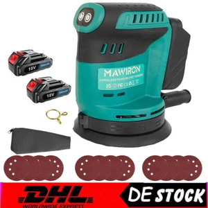 Akku Exzenterschleifer Schleifmaschine Schwingschleifer w/2 Akku Für 18V Makita - Bild 1 von 10