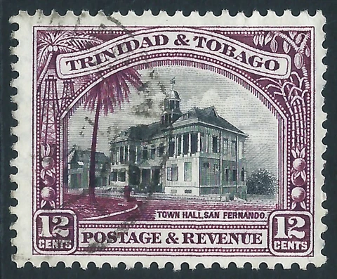 Trinidad & Tobago, Sc #39, 12c Used Cover