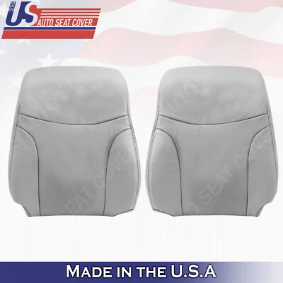 Fits 2002 to 2006 Lexus ES300 Driver & Passenger Tops Leather Seat Cover Gray - Image 1 of 4