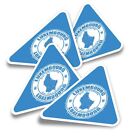 4x Triangle Stickers - Luxembourg Europe Travel Map #4442