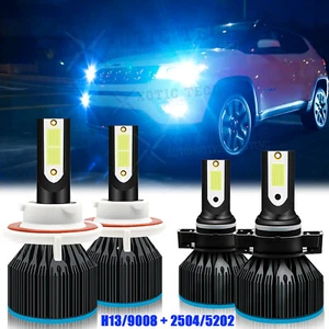 8000K H13 LED Headlight 2504 Fog Light Bulb For Jeep Patriot 2011-2017 Wrangler - Picture 1 of 12