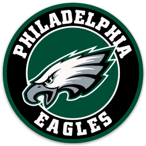 Philadelphia Eagles Logo Type NFL Football Die-cut Round MAGNET Cover