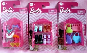 ACCESORIOS BARBIE MATE - ZAPATOS BOLSOS DIADEMAS CON BASTIDORES - LOTE G MIP - Imagen 1 de 1
