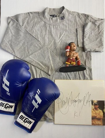 K-1 Ray Sefo Autographed Glove Autograph Colored Paper Long Figure Cover