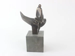 Original Handmade Bronze Sculpture Milo Angel "Deep Reflection" Abstract Statue - Picture 1 of 9