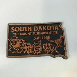 Casa rodante South Dakota State Magnet The Mount Rushmore Travel Gold nevera - Imagen 1 de 3