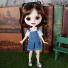 Blythe doll smiling face Beautiful teeth brown hair from Factory Joint Body 12