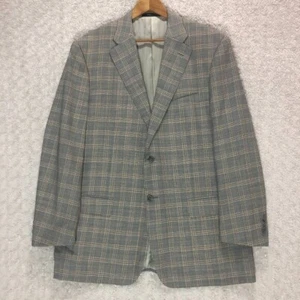 Blazer Corneliani Abrigo Deportivo a Cuadros Chaqueta Dos Botones Carrera Gris Talla 56L - Imagen 1 de 10