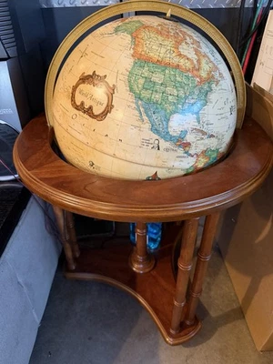 Винтажный сканер глобус A/S 16 дюймов с подсветкой на подставке Дания  - Изображение 1 из 4