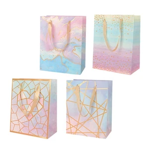  4 Pcs Large Gift Bag Birthday Party Bags Colored Goodie Mother Colorful - Picture 1 of 10