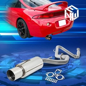For 95-99 Eclipse/Talon DOHC 4.5" Muffler Tip SS Racing Catback Exhaust System - Picture 1 of 8