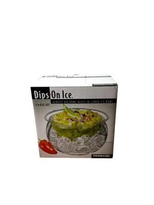 Prodyne Dips On Ice 2-Piece Acrylic Dip Bowl Set (Acrylic) - Image 1 of 4