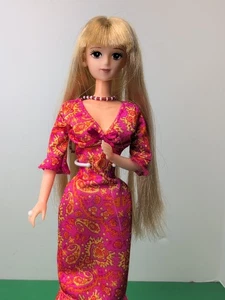 11 Zoll Takara Jenny Licca Chan Modepuppe blond 60er Jahre Kleid Original Outfit #u - Bild 1 von 16
