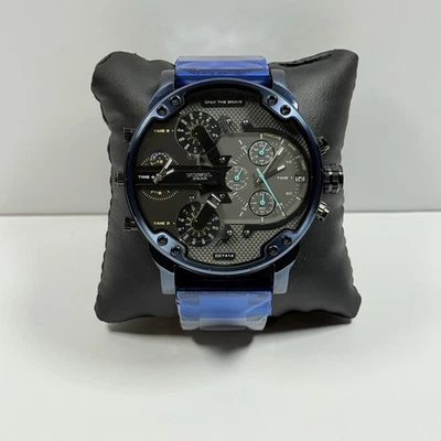 New DIESEL Mr. Daddy 2.0 Chronograph Quartz Blue Grey Dial Men's Watch DZ7414 - Image 1 of 4