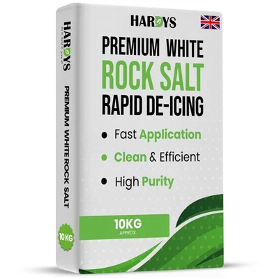 White Rock Salt Deicing Grit for Paths Driveways Road Gritting 10-100kg - Image 1 of 4